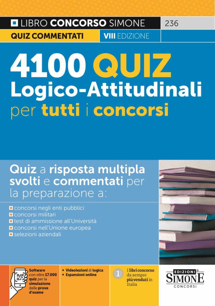 Libro di logica 4100 Quiz per tutti i concorsi