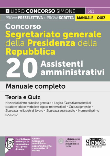 Concorso Segretariato generale della Presidenza della Repubblica