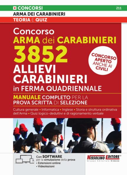 Concorso 3852 Allievi Carabinieri