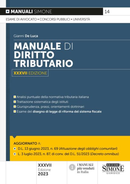 Manuale di Diritto Tributario 2023