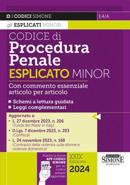 Codice di Procedura Penale Esplicato Minor 2025