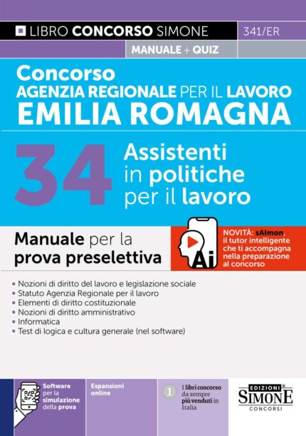Manuale Concorso Agenzia Regionale per il lavoro Emilia Romagna 34 Assistenti in politiche del lavoro 2025