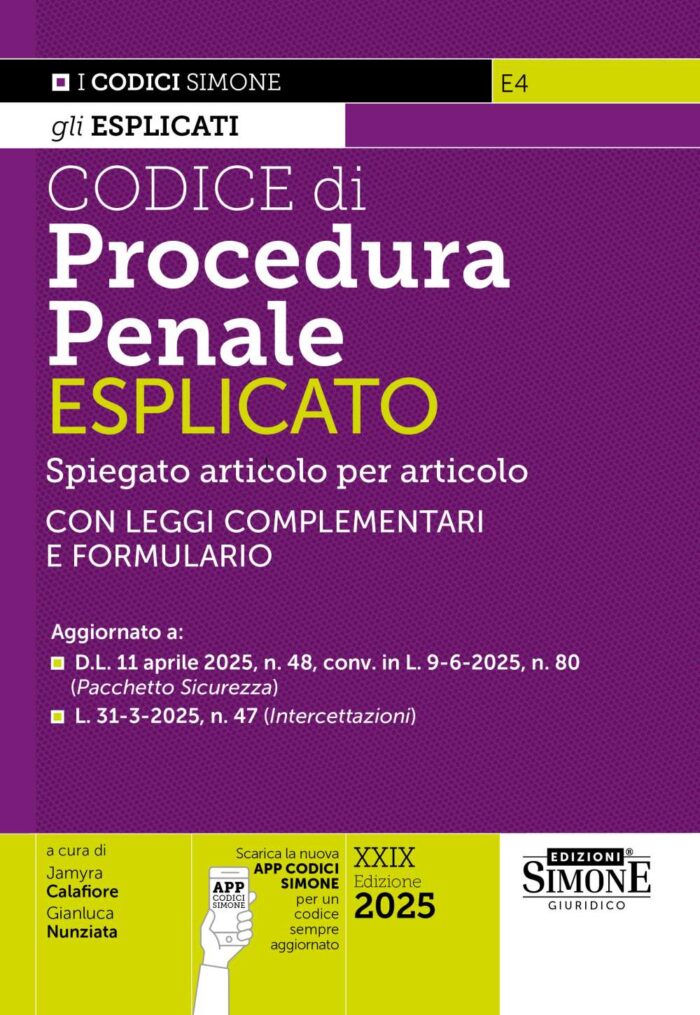 Codice di Procedura Penale Esplicato spiegato articolo per articolo
