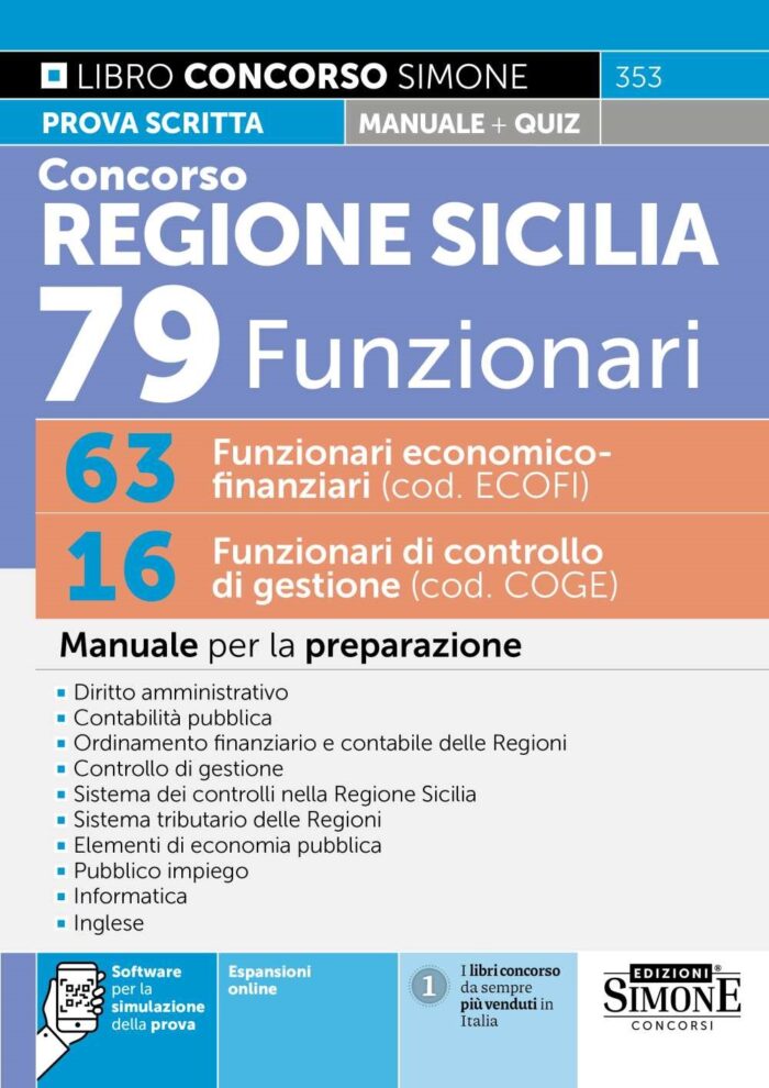 manuale concorso 79 funzionari Sicilia