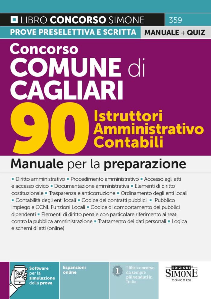 Concorso Comune di Cagliari - 90 Istruttori Amministrativo Contabili - Manuale - 359 - immagine 1