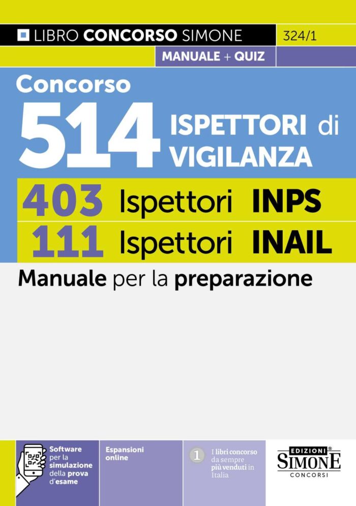 Manuale concorso ispettori di Vigilanza INPS e INAIL