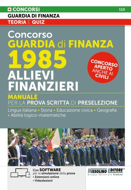 Concorso Guardia di Finanza 1985 Allievi Finanzieri – Manuale