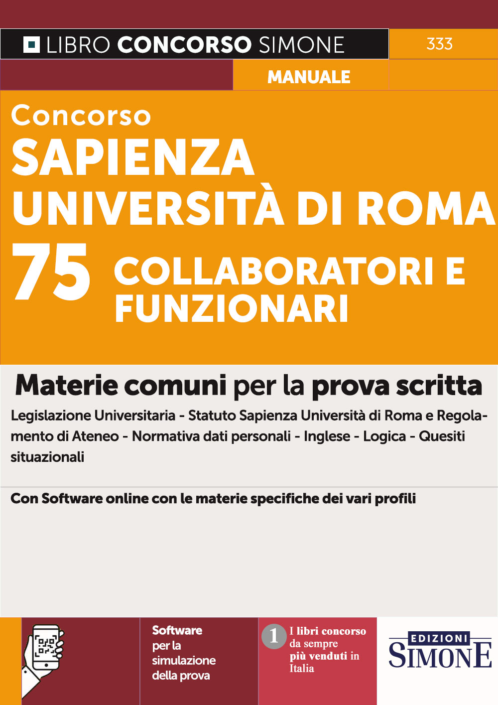 v333_copertina_pezzotto Concorso Sapienza Università di Roma 75 Collaboratori e Funzionari - Materie - 333 - immagine 1