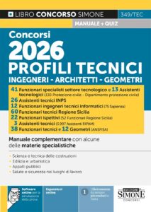 Manuale concorsi tecnici 2026 per ingegneri architetti e geometri