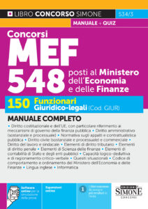 Manuale Concorso MEF 2026 Funzionari Giuridico legali (cod. GIUR)