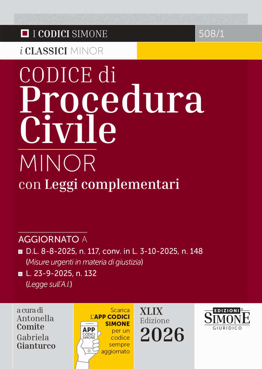 Codice di Procedura Civile Minor 2026 con leggi complementari Codice di Procedura Civile Minor 2026 con leggi complementari