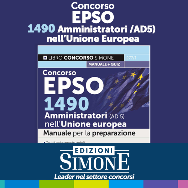 Banner Concorso EPSO 1490 Amministratori nell’Unione Europea (AD 5) – Manuale