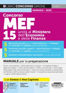 Manuale concorso mef 2026 per 15 posti in ambito giuridico Ministero Economia e Finanze