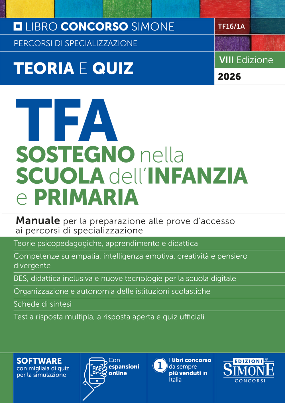 vtf16_1a TFA Sostegno nella Scuola dell'Infanzia e Primaria - Manuale - TF16/1A - immagine 1