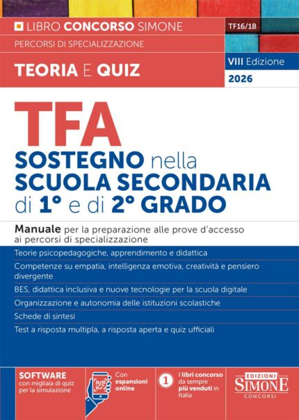Manuale TFA Sostegno scuola secondaria di 1° e 2° grado
