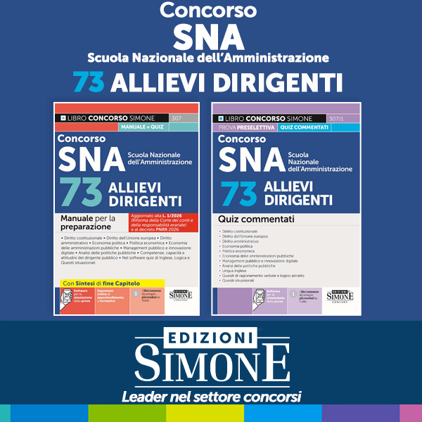 Banner Concorso SNA Scuola Nazionale dell’Amministrazione – 73 Allievi Dirigenti