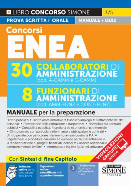 Manuale concorso ENEA 2026 per amministrativi amministrazione