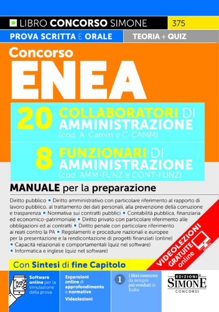 Concorso ENEA - 20 Collaboratori di Amministrazione - 8 Funzionari di Amministrazione - Manuale