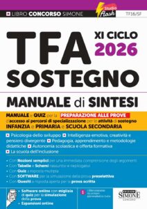 Manuale di sintesi TFA XI Ciclo 2026 Sostegno con riassunti e schemi