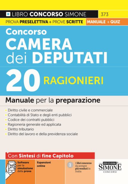 Concorso Camera dei Deputati - 20 Ragionieri - Manuale - 373