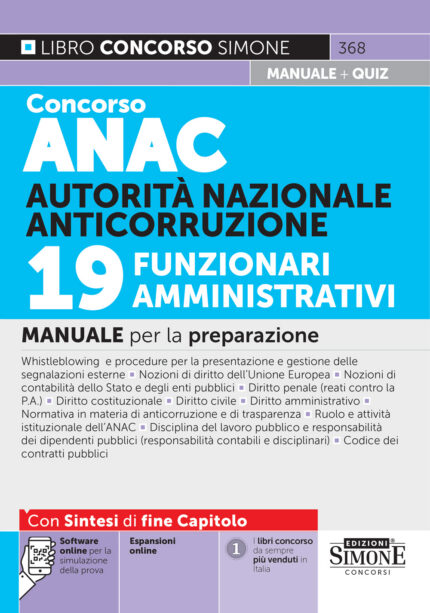 Manuale concorso ANAC 19 funzionari amministrativi 2026