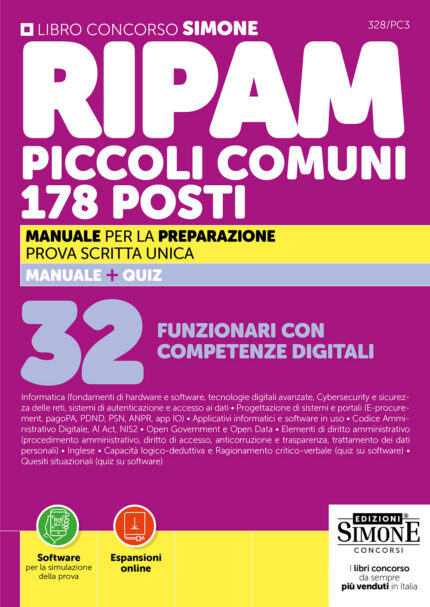 Concorso RIPAM Piccoli Comuni 178 posti - 32 Funzionari con competenze digitali - Manuale