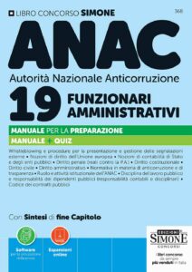 Concorso ANAC Autorità Nazionale Anticorruzione - 19 Funzionari Amministrativi - Manuale