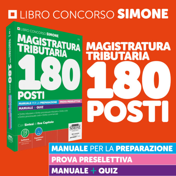 Concorso Magistratura Tributaria 180 Posti – Manuale per la prova preselettiva