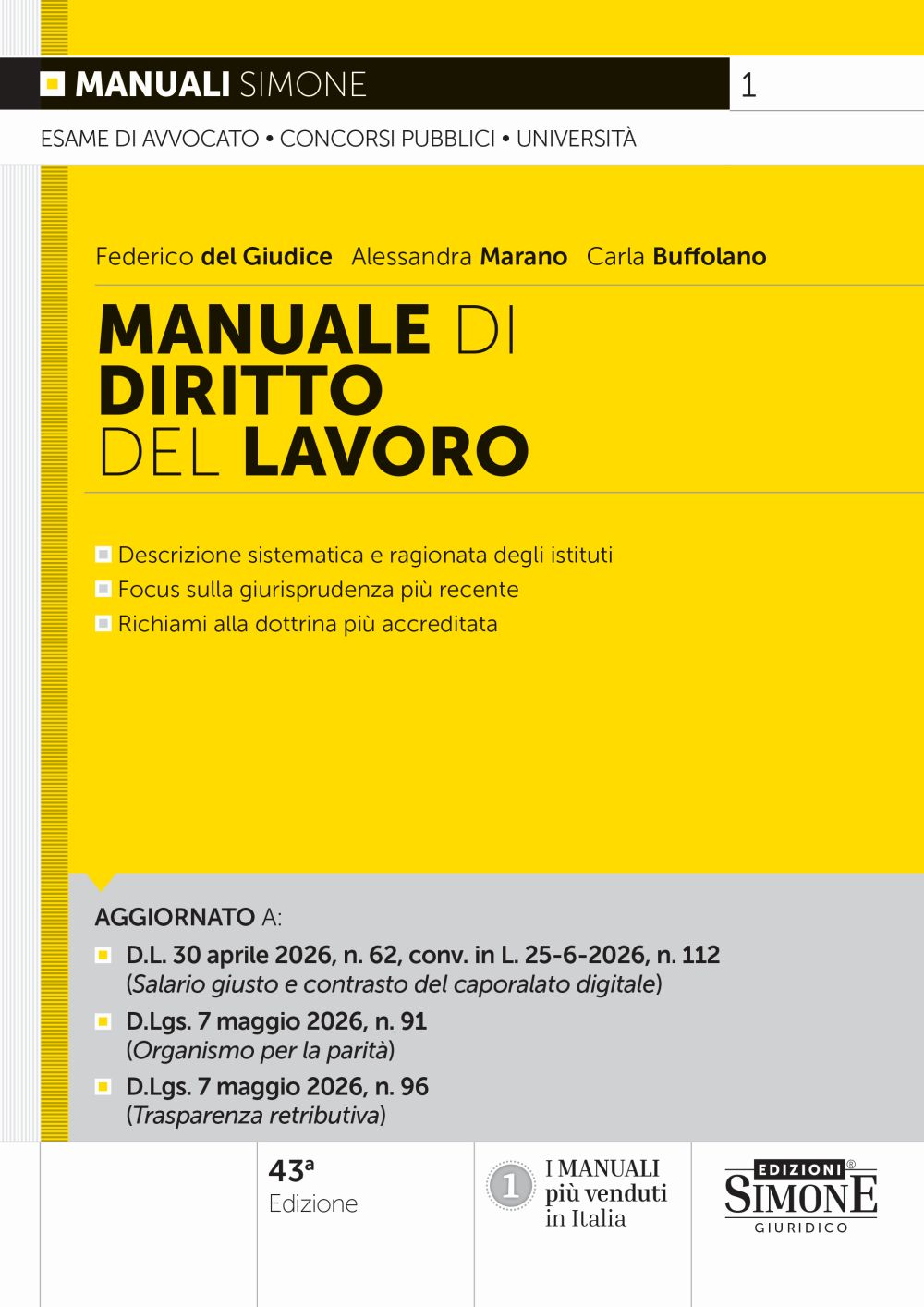 Manuale di Diritto del Lavoro Manuale di Diritto del Lavoro