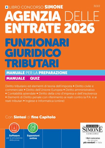 Concorso Agenzia delle Entrate 2026 - Funzionari giuridico tributari - Manuale