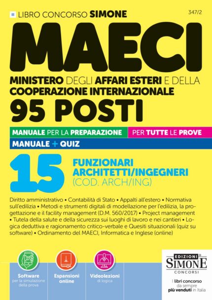 Concorso MAECI 95 Posti – 15 Funzionari Architetti/Ingegneri (COD. ARCH/ING)