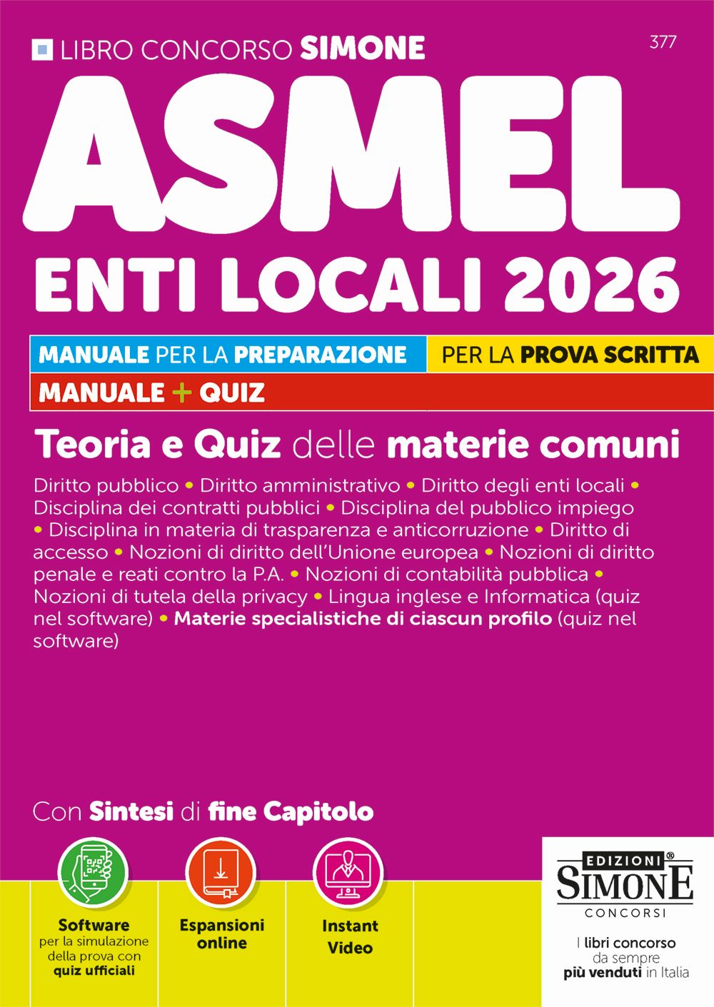 v377 Concorso ASMEL Enti Locali 2026 - Manuale - 377 - immagine 1