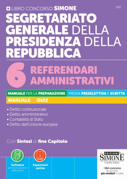 Segretariato generale della Presidenza della Repubblica - 6 Referendari amministrativi