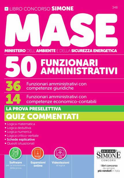 Concorso MASE - 50 posti - 36 Funzionari amministrativi con competenze giuridiche - 14 Funzionari amministrativi con competenze economico-contabili