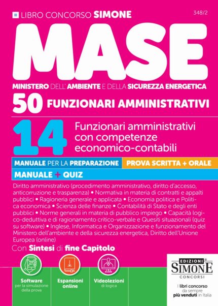 Clicca per ingrandire Concorso MASE – 50 posti – 14 Funzionari amministrativi con competenze economico-contabili