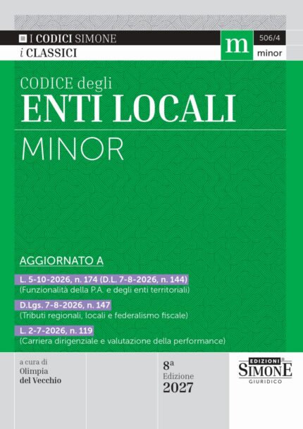 Codice degli Enti Locali minor 2027